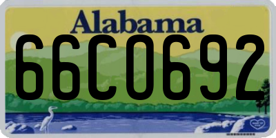 AL license plate 66CO692