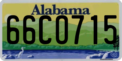 AL license plate 66CO715