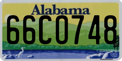 AL license plate 66CO748