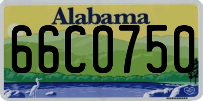 AL license plate 66CO750