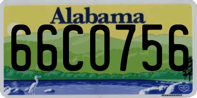 AL license plate 66CO756