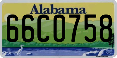 AL license plate 66CO758