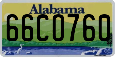 AL license plate 66CO760