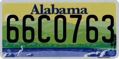 AL license plate 66CO763