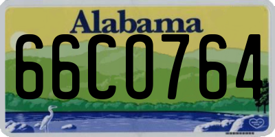 AL license plate 66CO764