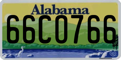 AL license plate 66CO766
