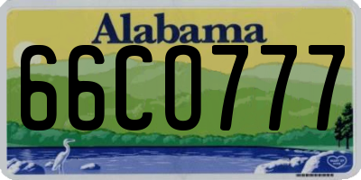 AL license plate 66CO777
