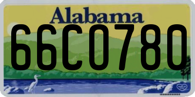 AL license plate 66CO780