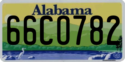 AL license plate 66CO782