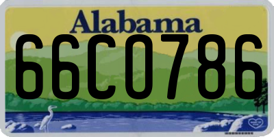 AL license plate 66CO786