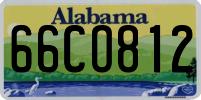 AL license plate 66CO812