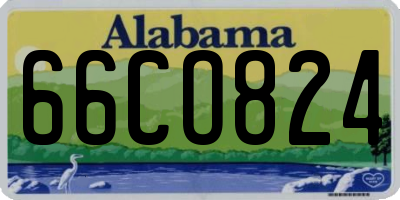 AL license plate 66CO824