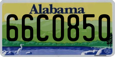 AL license plate 66CO850