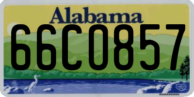 AL license plate 66CO857