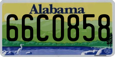 AL license plate 66CO858