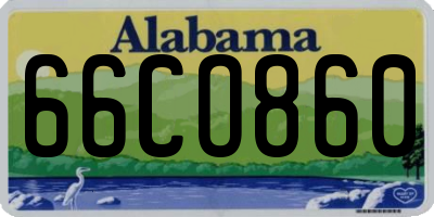AL license plate 66CO860