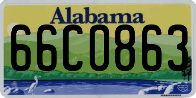 AL license plate 66CO863