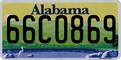 AL license plate 66CO869