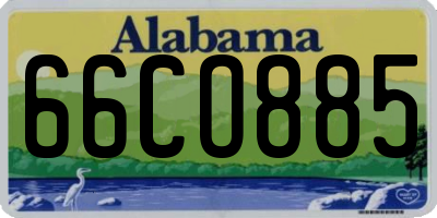 AL license plate 66CO885