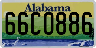 AL license plate 66CO886