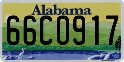 AL license plate 66CO917