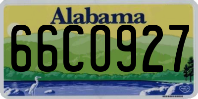 AL license plate 66CO927