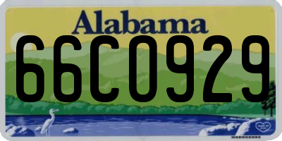AL license plate 66CO929