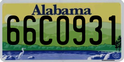 AL license plate 66CO931