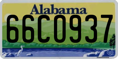 AL license plate 66CO937