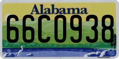 AL license plate 66CO938