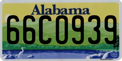 AL license plate 66CO939