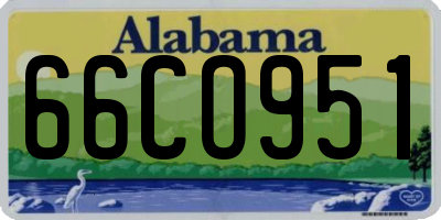 AL license plate 66CO951