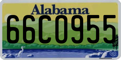 AL license plate 66CO955