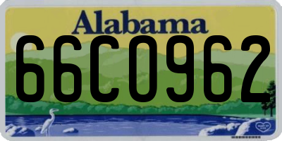 AL license plate 66CO962