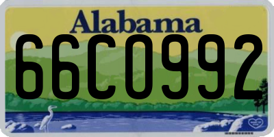 AL license plate 66CO992