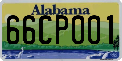 AL license plate 66CP001