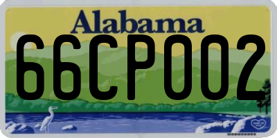 AL license plate 66CP002