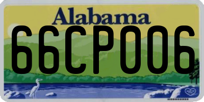 AL license plate 66CP006
