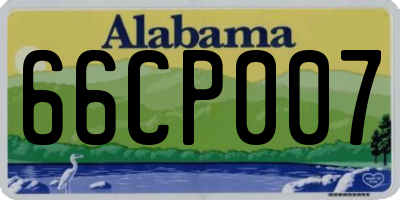 AL license plate 66CP007