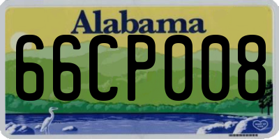 AL license plate 66CP008