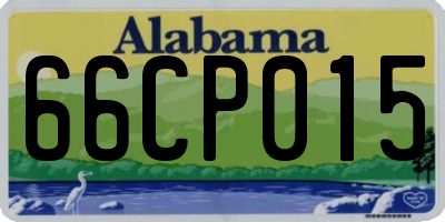 AL license plate 66CP015
