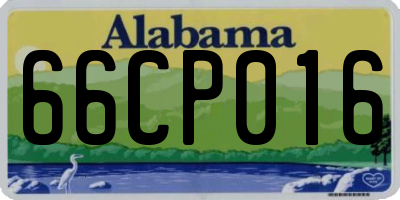 AL license plate 66CP016