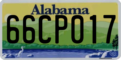 AL license plate 66CP017