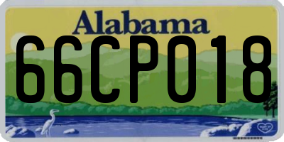 AL license plate 66CP018