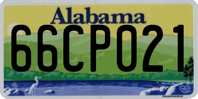 AL license plate 66CP021