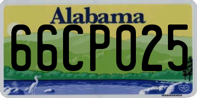 AL license plate 66CP025