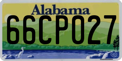 AL license plate 66CP027