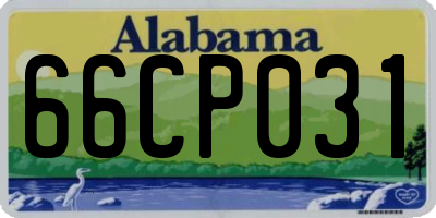 AL license plate 66CP031