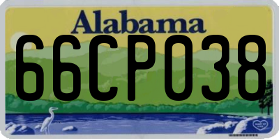 AL license plate 66CP038