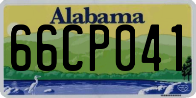 AL license plate 66CP041